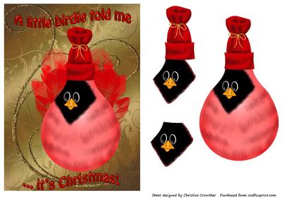 A Little Birdie Told Me  -  It's Christmas! Red Cardinal