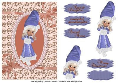 Cute Christmas Girl for Daughter, Granddaugher or Niece