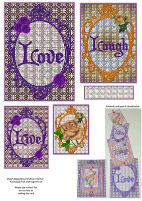 Live Laugh Love Swivel Quad Card