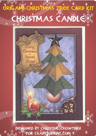 Origami Christmas Tree Card Kit - Christmas Candle
