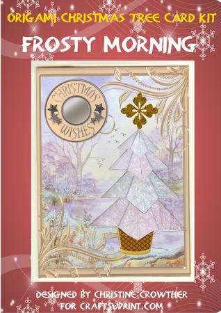 Origami Christmas Tree Card Kit ? Frosty Morning