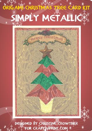 Origami Christmas Tree Card Kit - Simply Metallic