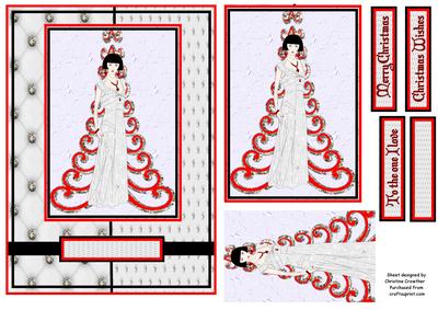 Red White and Black Art Deco Christmas
