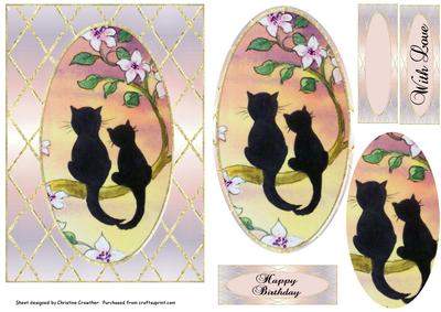 Sweetheart Cats Birthday with Love