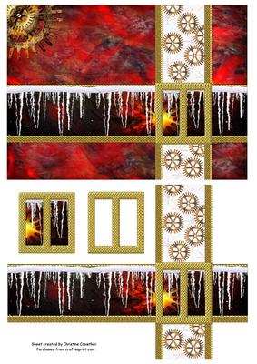 Steampunk Santa Suit Card - Contemporary