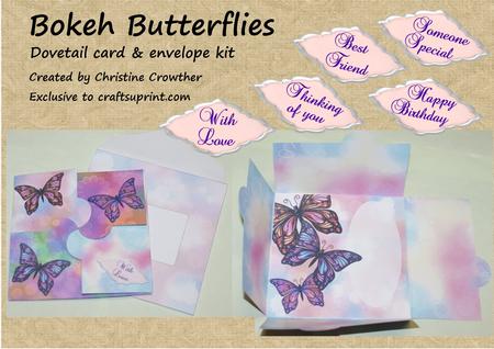 Bokeh Butterflies Dovetail Card & Envelope Kit