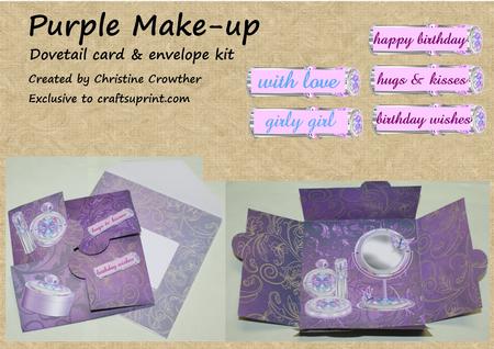 Purple Make-up Dovetail Card & Envelope Kit