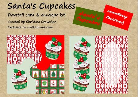 Santa?s Cupcakes Dovetail Card & Envelope Kit