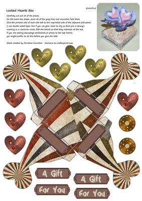 Locked Hearts Box - Steampunk Hearts a Gift for You