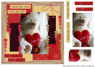 I Love You Teddy for Valentine Anniversary Romance