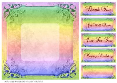 Russet Shades Clematis Delight Insert Panel & Sentiments