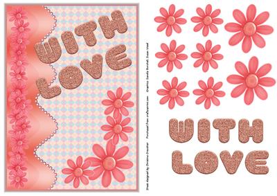 Girly Soft Pastel Flowers with Love