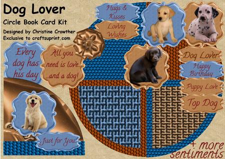Dog Lover Circle Book Card Kit