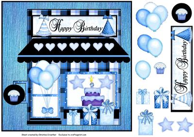 Birthday Boutique - Blue and Black