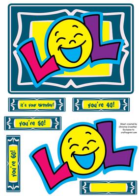 Lol Laugh Out Loud Birthday 40 50 60