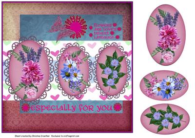 Flowers Are Love's Truest Language Trio of Panels