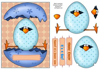 Yippee Chick for Easter or New Baby Boy