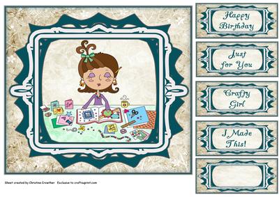 Crafty Girl - Papercrafter Quick Card