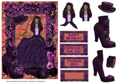 Purple Steampunk Fashion Diva