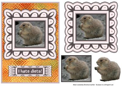 I Hate Diets! Grass Eating Prairie Dog - Any Occasion