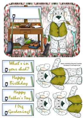 What's in Your Shed? Gardening Dog Birthday Fathers Day