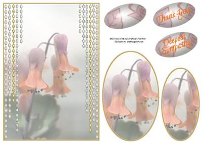 Bell Flowers and Beads - Sympathy or Thank You