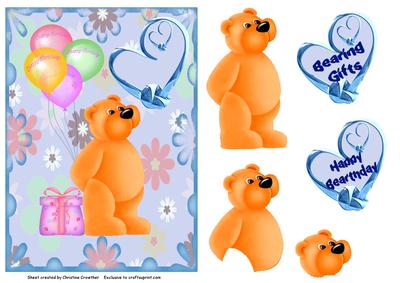 Bearing Gifts Balloon Bear Happy Bearthday