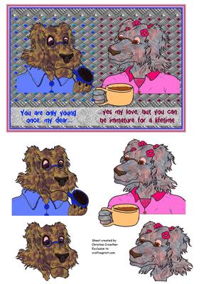 Grandma and Grandpa Dog Discuss Youth