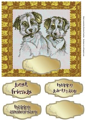 Golden Bandana Dogs for Birthday Anniversary Best Friend