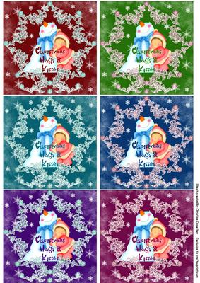 Christmas Hugs and Kisses Toppers in Six Colours