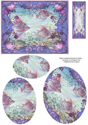 Pink Angel Fish Twisted Oval Stacker - Any Occasion