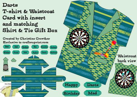 Darts T-shirt & Waistcoat Card & Gift Box Kit