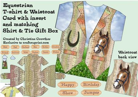 Equestrian T-shirt & Waistcoat Card & Gift Box Kit