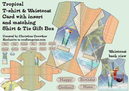 Tropical T-shirt & Waistcoat Card & Gift Box Kit