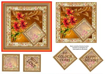 50 Golden Years Floral for Anniversary or Birthday or Other