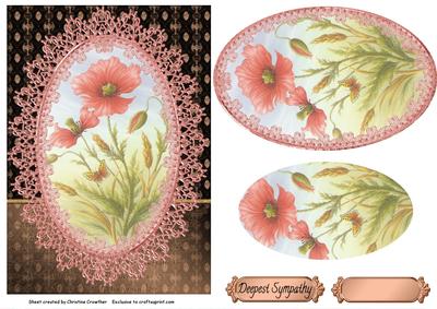 Deepest Sympathy Peach Poppy