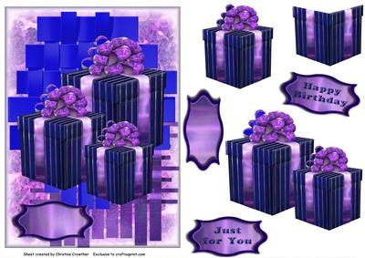Birthday Presents Just for You - Blue Purple