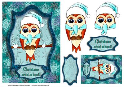 Hooting Christmas Owl with Gift Tag