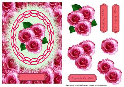 Especially for You Pink Roses Happy Birthday Mothers Day