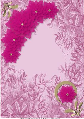 Floral Abstract in Pink Backing Paper