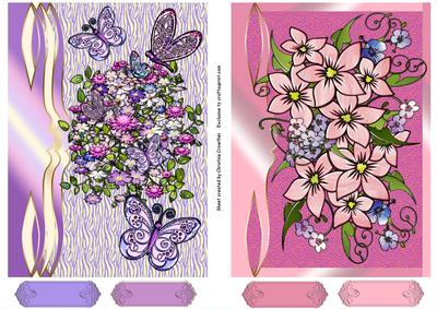 Floral Quick Cards with Sentiment Plates Any Occasion