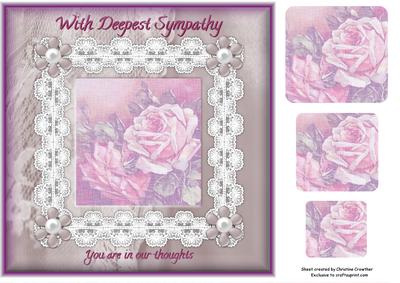 Rose in Lace Deepest Sympathy in Our Thoughts