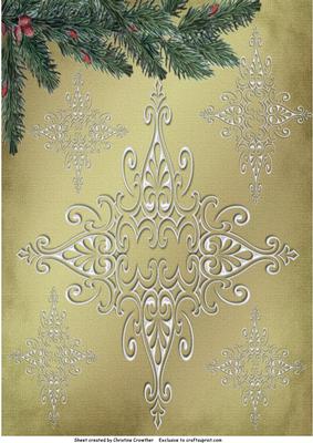 Christmas Holly and Pearly Background