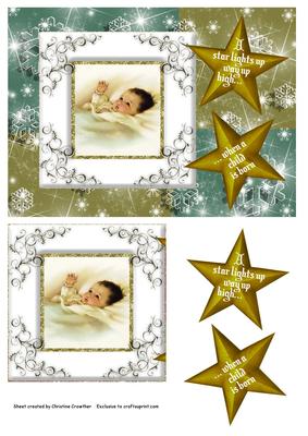 When a Child is Born - Green and Gold