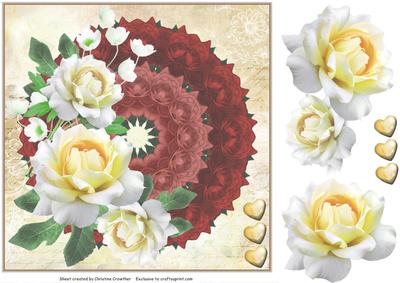 Lemon Roses on Burnt Orange Doily