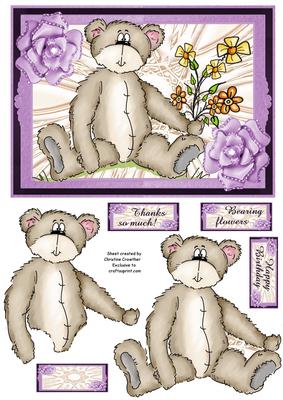 Bearing Flowers - Teddy Birthday Thanks So Much