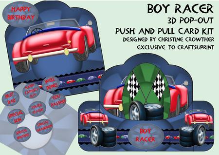Boy Racer Push and Pull Card Kit