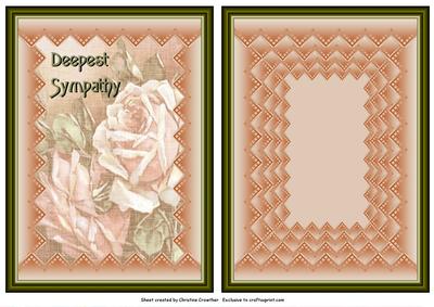 Deepest Sympathy Roses with Diamond Edge and Insert Panel