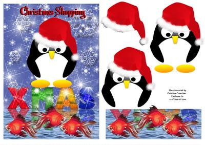 Christmas Shopping Penguin