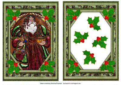 Frame It! Vintage Christmas Santa